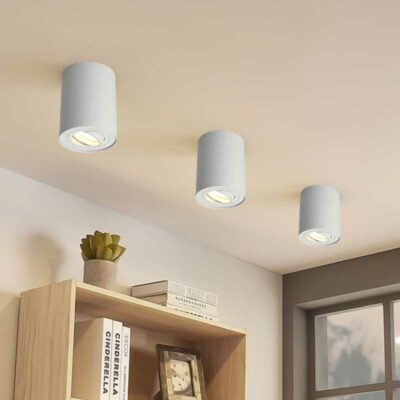 SUPPORT DE SPOT APPARENT Ø9090105WH+Matt WH LUMIN 